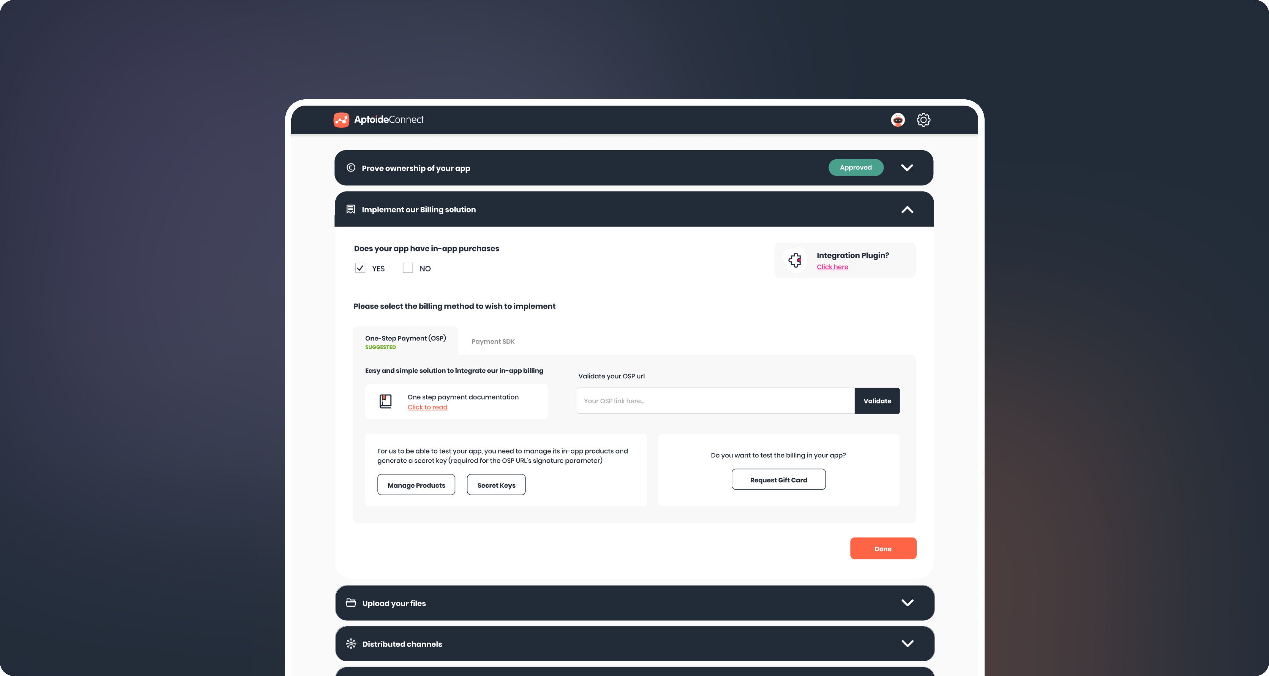 App submission flow