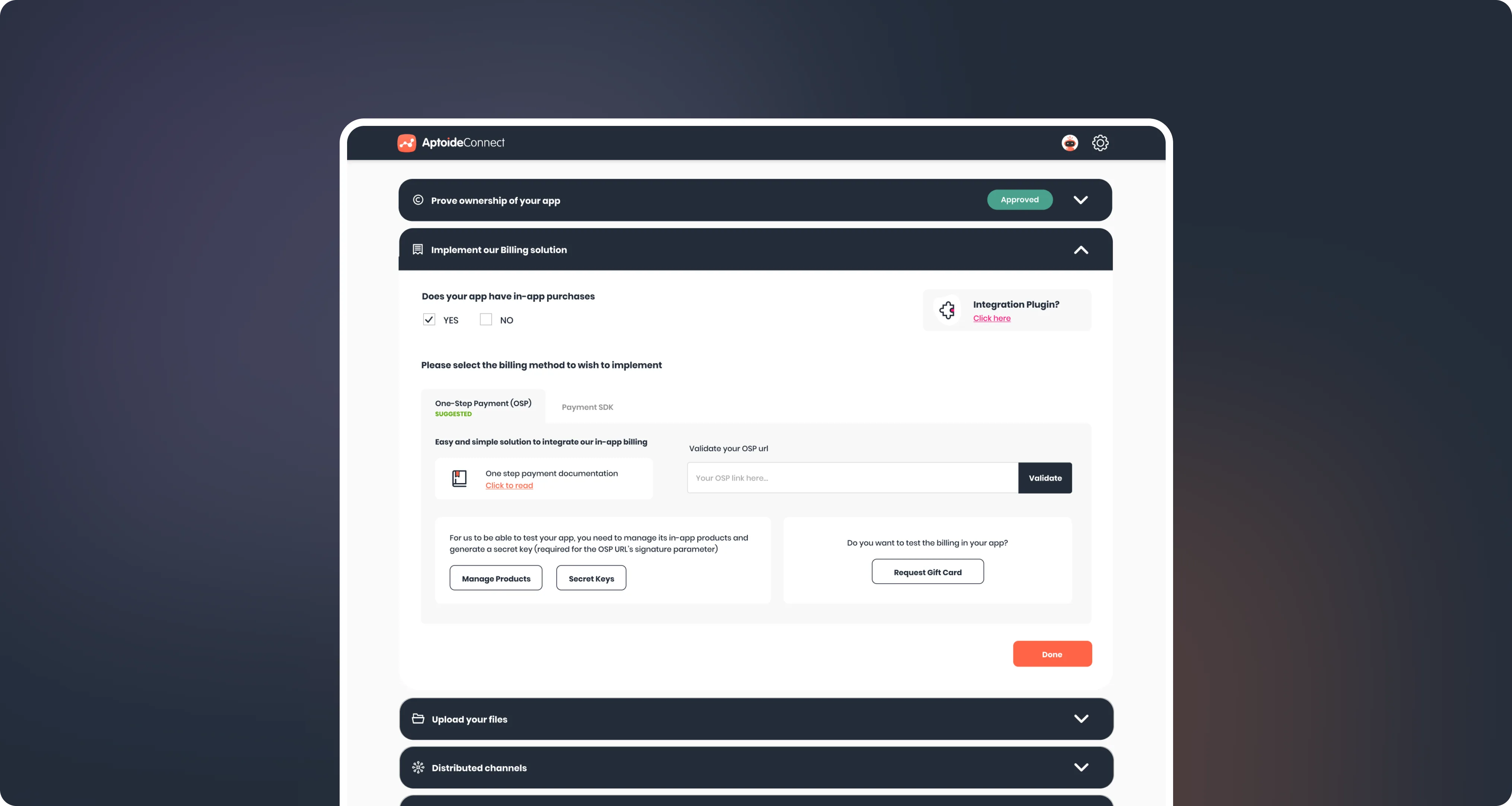 App submission flow