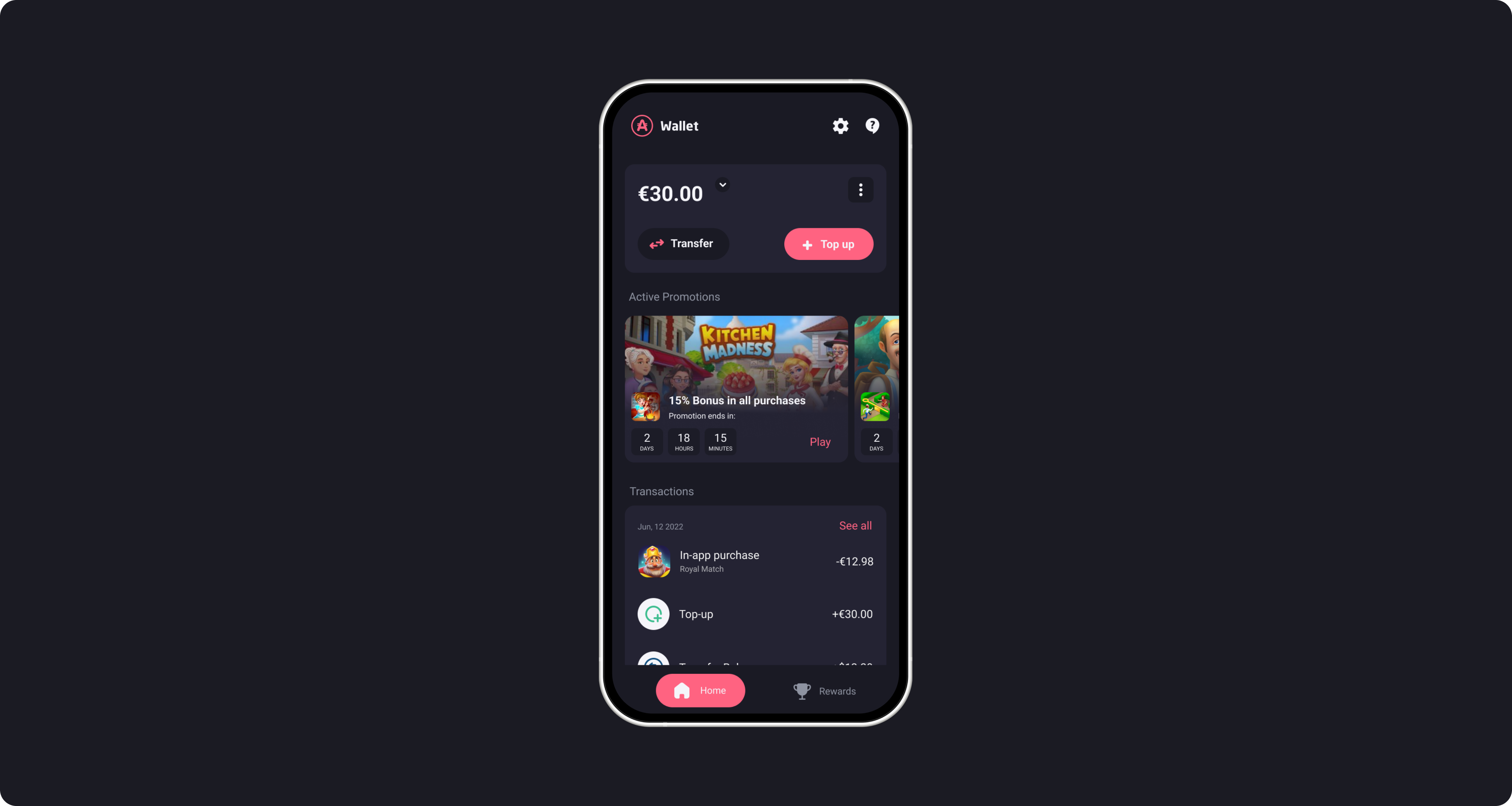 AppCoins Wallet — home